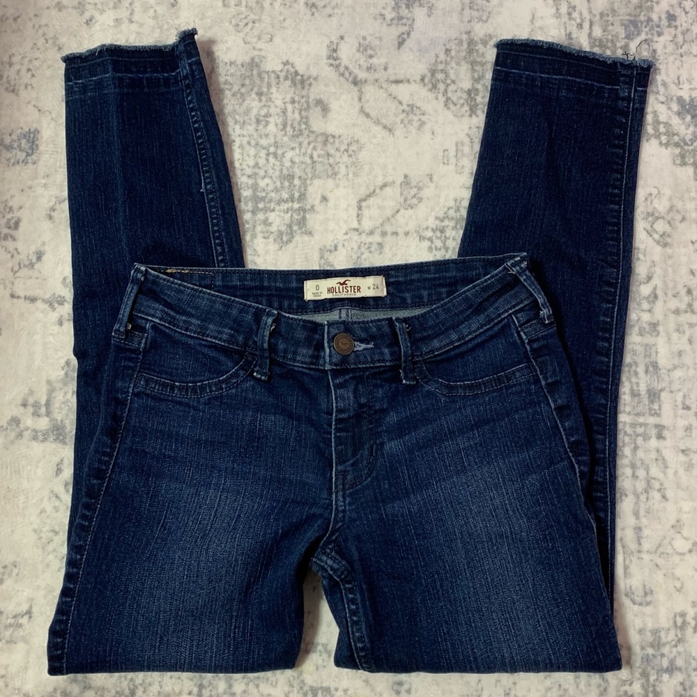 Hollister Deep Indigo Skinny Jeans 0 - Picture 1 of 7